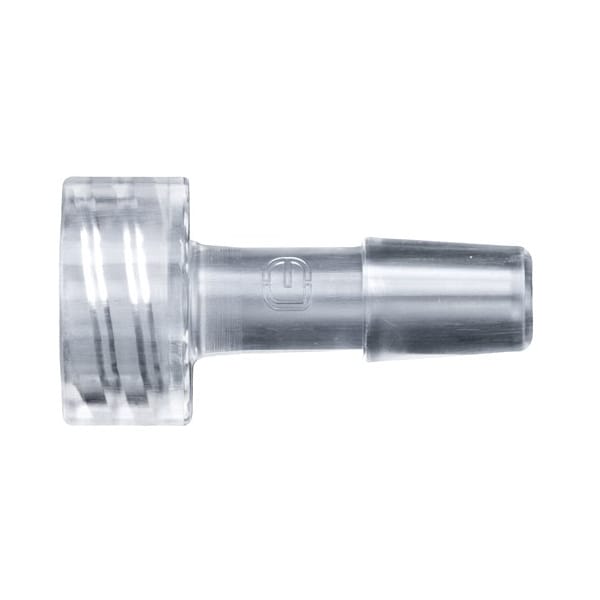 Cole Parmer Luer to Hose Barb Fitting, Straight Adapter, CrystalVu, Cleanroom, Lrg Bore M Luerx1/4in ID; 10PK LBM-4CVU-QC - main